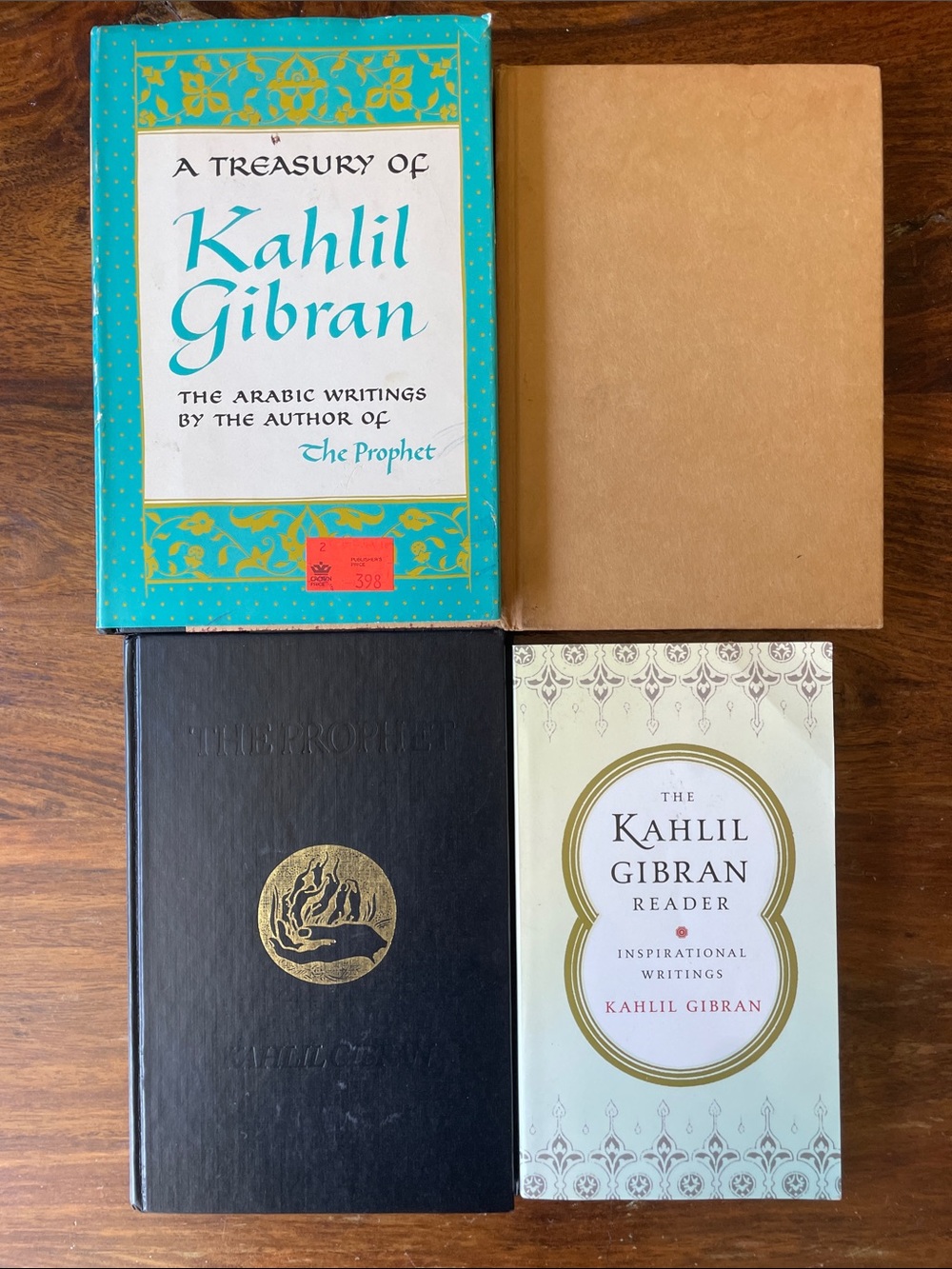 4 KAHLIL GIBRAN Mixed Lot books mostly vintage spiritual The Prophet